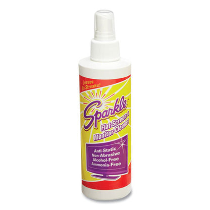 Sparkle Flat Screen and Monitor Cleaner, Pleasant Scent, 8 oz Bottle, 2-Pack, 6-Carton 50128