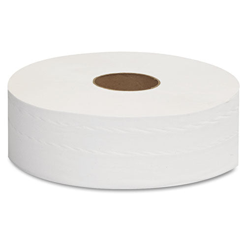 GEN JRT Jumbo Bath Tissue, Septic Safe, 2-Ply, White, 12" Diameter, 1,375 ft Length, 6 Rolls-Carton G1513