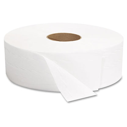 GEN JRT Jumbo Bath Tissue, Septic Safe, 2-Ply, White, 12" Diameter, 1,375 ft Length, 6 Rolls-Carton G1513