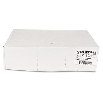 General Supply High-Density Can Liners, 33 gal, 9 microns, 33" x 39", Natural, 500-Carton Z6639LN GR1