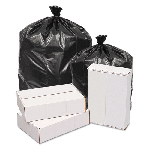 GEN Waste Can Liners, 60 gal, 1.6 mil, 38" x 58", Black, 100-Carton H7658UK G