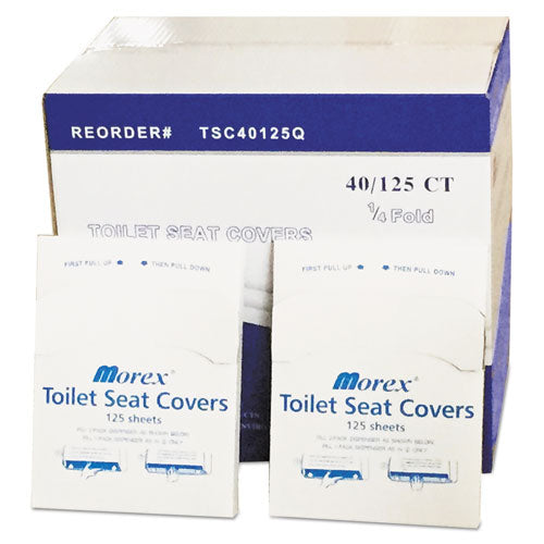 GEN Quarter-Fold Toilet Seat Covers, 14.5 x 16.5, White, 5,000-Carton GENTSC40125Q