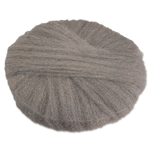 GMT Radial Steel Wool Pads, Grade 3: Cleaning and Polishing, 20" Diameter, Gray, 12-Carton 120203