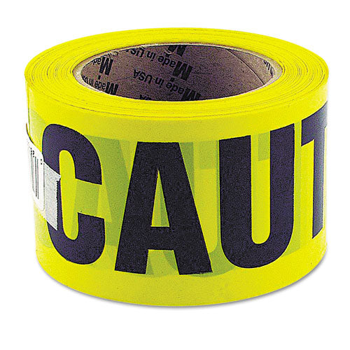 Great Neck Caution Safety Tape, Non-Adhesive, 3" x 1,000 ft, Yellow 10379