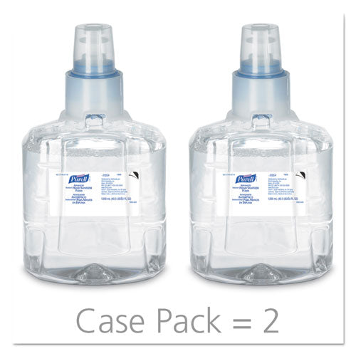 Purell Advanced Foam Hand Sanitizer, LTX-12, 1200 mL Refill, Clear, 2-Carton 1905-02