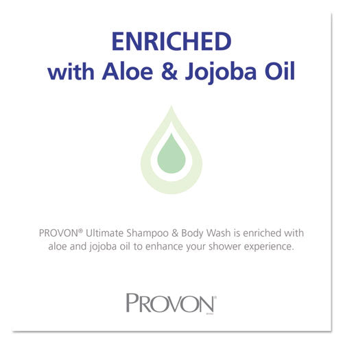 Provon Ultimate Shampoo and Body Wash, Light Floral Scent, 2,000 mL Refill, 4-Carton 3227-04