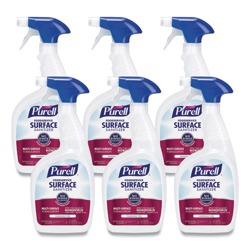 Purell Foodservice Surface Sanitizer Fragrance Free 32 oz Spray Bottle (6 Pack) 3341-06-RTL