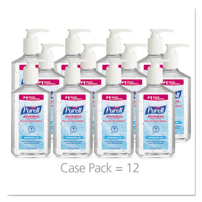 Purell Advanced Refreshing Gel Hand Sanitizer Clean Scent 12 oz Pump Bottle (12 Pack) 3659-12