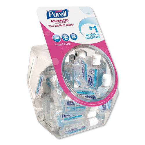 Purell Advanced Refreshing Gel Hand Sanitizer, Clean Scent, 1 oz Flip-Cap Bottle with Display Bowl, 36-Bowl 3901-36-BWL