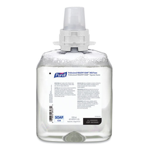 Purell Professional HEALTHY SOAP Mild Foam, Fragrance-Free, 1,250 mL, For CS4 Dispensers, 4-Carton 5174-04