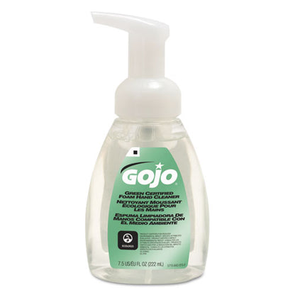 GOJO Green Certified Foam Soap, Fragrance-Free, 7.5 oz Pump Bottle 5715-06