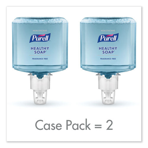 Purell Healthcare HEALTHY SOAP Gentle and Free Foam, Fragrance-Free, 1,200 mL, For ES6 Dispensers, 2-Carton 6472-02