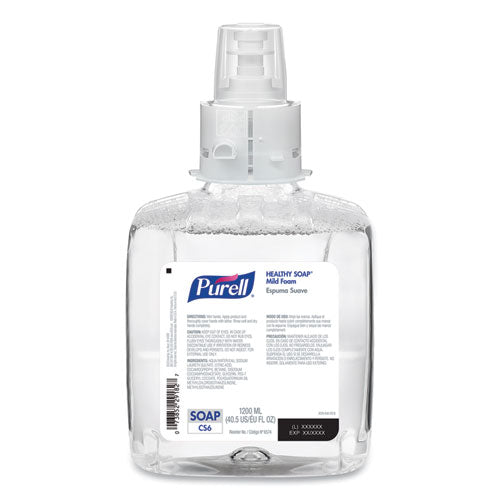 Purell HEALTHY SOAP Mild Foam, For CS6 Dispensers, Fragrance-Free, 1,200 mL, 2-Carton 6574-02