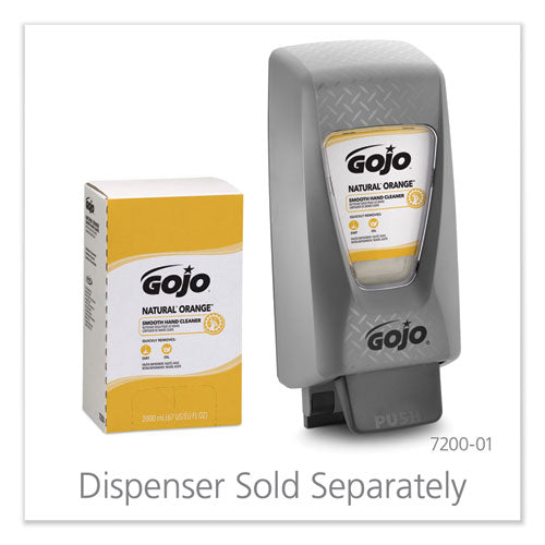 GOJO NATURAL ORANGE Smooth Lotion Hand Cleaner, Citrus Scent, 2,000 mL Bag-in-Box Refill, 4-Carton 7250-04