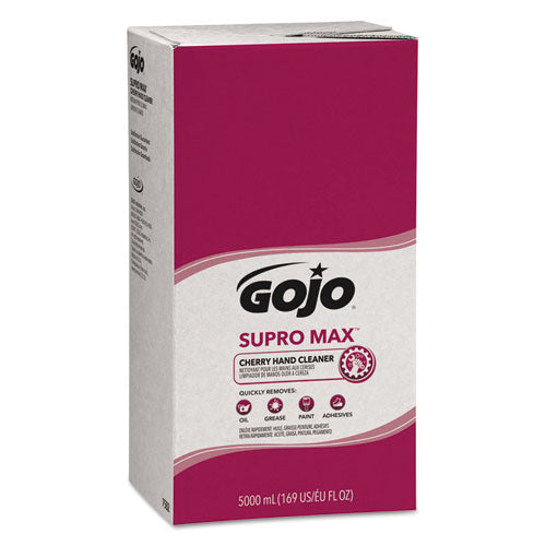 GOJO SUPRO MAX Hand Cleaner, Cherry, 5,000 mL Refill, 2-Carton 7582-02