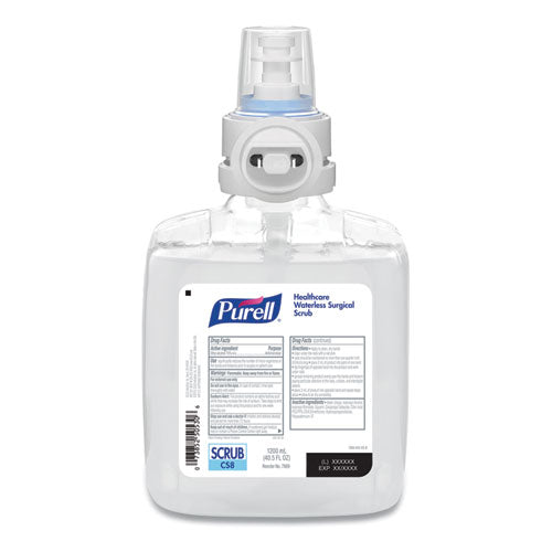 Purell Waterless Surgical Scrub Gel Hand Sanitizer, 1,200 mL Refill Bottle, For CS-8 Dispenser, 2-Carton 7869-02