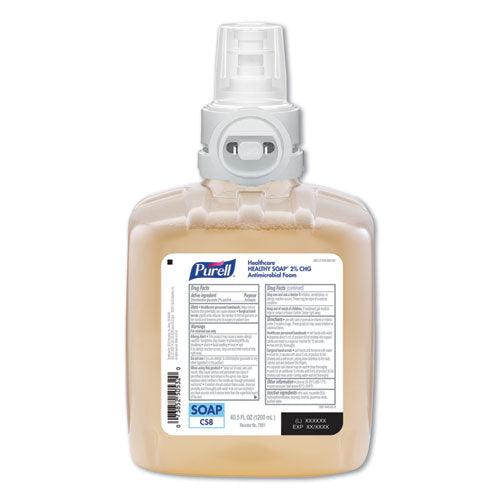 Purell Healthy Soap 2.0% CHG Antimicrobial Foam, Fragrance-Free, 1,200 mL, 2-Carton 7881-02