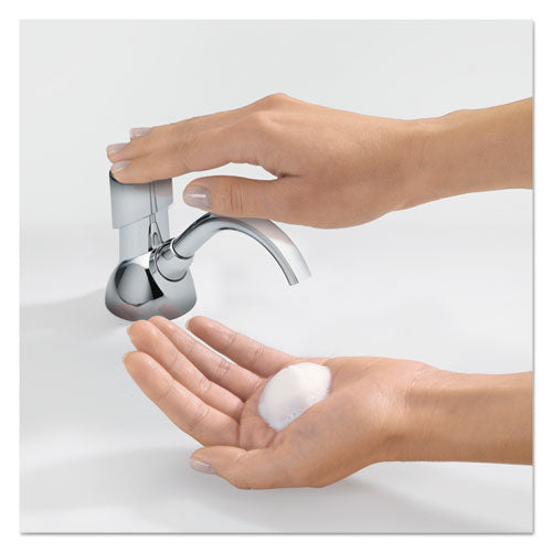 GOJO CX Counter Mount Foam Soap Dispenser, 1,500 mL-2,300 mL, 4.5 x 11.88 x 4.5, Chrome 8500-01