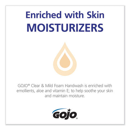GOJO Clear and Mild Foam Handwash Refill, Fragrance-Free, 700 mL, Clear, 4-Carton 8711-04