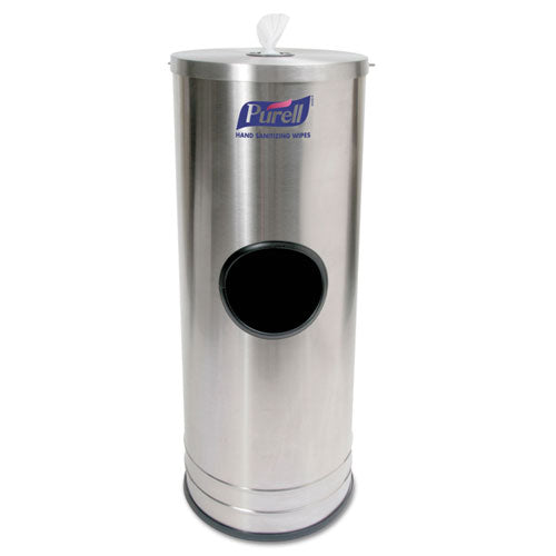 Purell Dispenser Stand for Sanitizing Wipes, 1,500 Wipe Capacity, 10.25 x 10.25 x 14.5, Stainless Steel 9115-DS1C