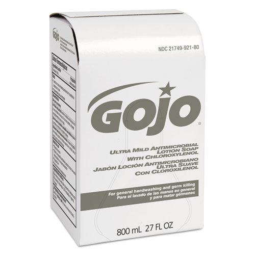 GOJO Ultra Mild Lotion Soap w-Chloroxylenol Refill, Floral Balsam, 800 mL, 12-Carton 9212-12