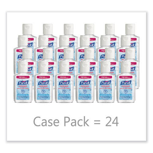 Purell Advanced Refreshing Gel Hand Sanitizer Clean Scent 2 oz Squeeze Bottle (24 Pack) 9605-24