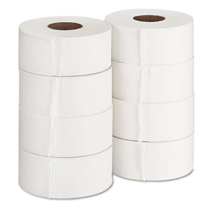 Georgia Pacific Professional Jumbo Jr. Bath Tissue Roll, Septic Safe, 2-Ply, White, 1000 ft, 8 Rolls-Carton 13728