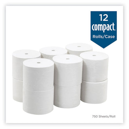 Angel Soft Professional Series Compact Coreless Bath Toilet Tissue Paper 2 Ply 750 Sheets White (12 Rolls) 1937300