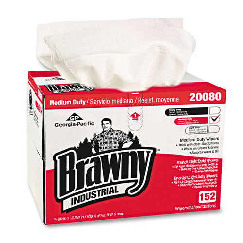 Brawny Professional Premium DRC Wipers, Paper, 12-1-2 x 16-3-4, White, 152-Box 20080-03
