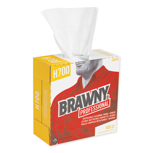 Brawny Professional Medium Weight HEF Shop Towels, 9 1-8 x 16 1-2, 100-Box, 5 Boxes-Carton 25070