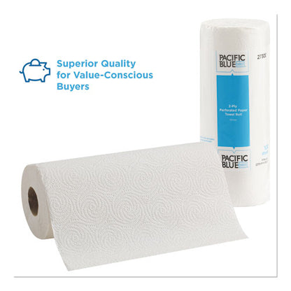 Georgia Pacific Professional Pacific Blue Select Two-Ply Perforated Paper Kitchen Roll Towels, 11 x 8.88, White, 100 Sheets (1 Roll) 27300