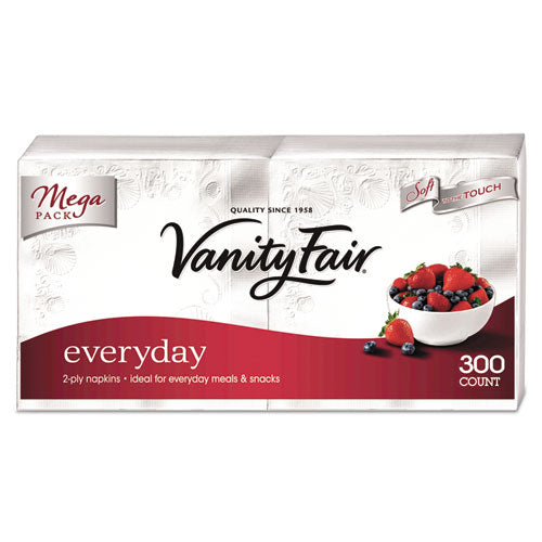 Vanity Fair Vanity Fair Everyday Dinner Napkins, 2-Ply, White, 300-Pack 3550314