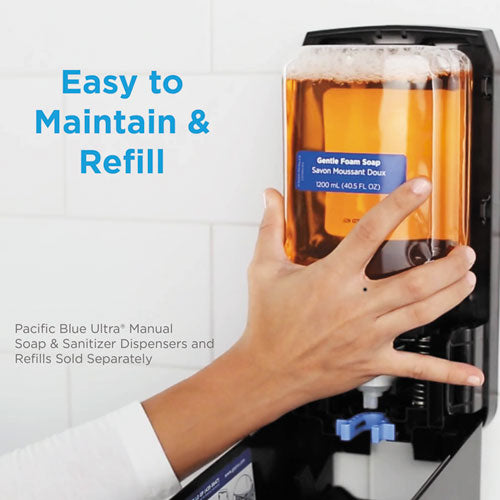 Georgia Pacific Professional Pacific Blue Ultra Foam Hand Sanitizer Refill For Manual Dispensers, Fragrance-Free, 1,000 mL, 4-Carton 43335