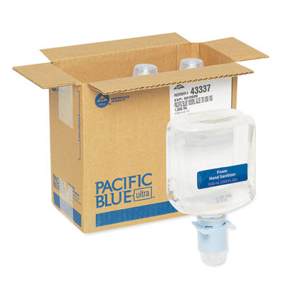 Georgia Pacific Professional Pacific Blue Ultra Automated Sanitizer Dispenser Refill Foam Hand Sanitizer, 1,000 mL Bottle, 3-Carton 43337