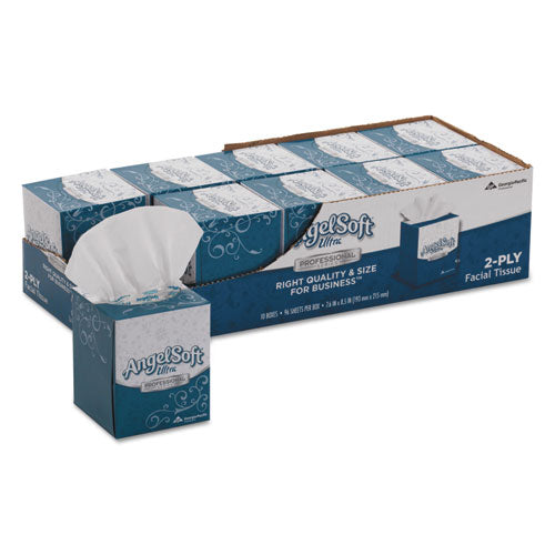 Angel Soft Professional Series Ultra Facial Tissue 2 Ply 96 Sheets White (10 Pack) 4636014