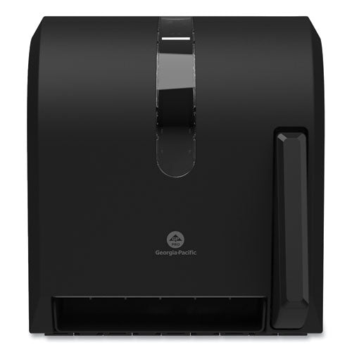 Georgia Pacific Professional Hygienic Push-Paddle Roll Towel Dispenser, 13 x 10 x 14.4, Black 54338A