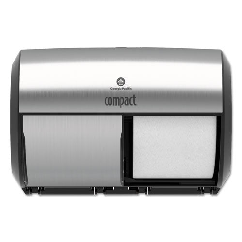 Georgia Pacific Professional Compact Coreless Side-by-Side 2-Roll Dispenser, 11 x 7.4 x 7.4, Stainless Steel 56796A