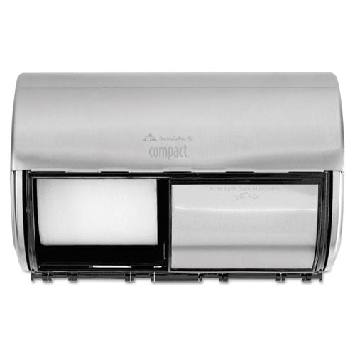 Georgia Pacific Professional Compact Coreless Side-by-Side 2-Roll Dispenser, 10.13 x 6.75 x 7.13, Stainless 56798