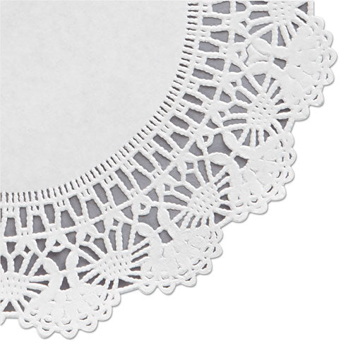 Hoffmaster Cambridge Lace Doilies, Round, 8", White, 1,000-Carton 500236