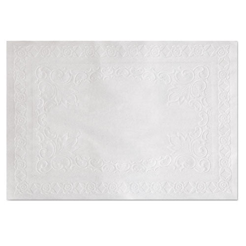 Hoffmaster Classic Embossed Straight Edge Placemats, 10 x 14, White, 1,000-Carton 601SE1014