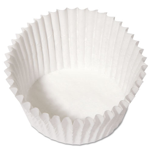 Hoffmaster Fluted Bake Cups, 4.5" Diameter x 1.25"h, White, 500-Pack, 20 Pack-Carton 610032