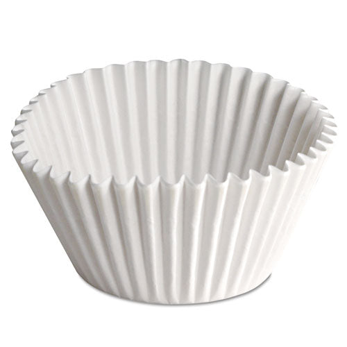 Hoffmaster Fluted Bake Cups, 2.25" Diameter x 1.88"h, White, 500-Pack, 20 Pack-Carton 610070