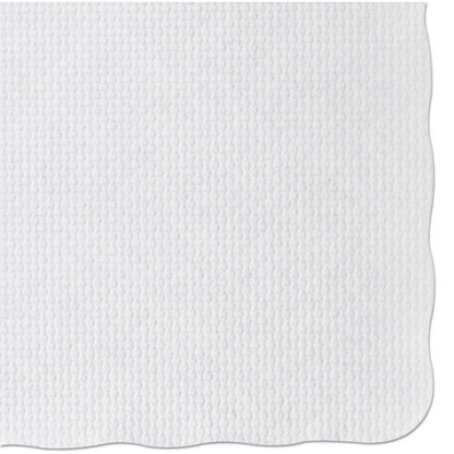 Hoffmaster Knurl Embossed Scalloped Edge Placemats, 9.5 x 13.5, White, 1,000-Carton PM32052