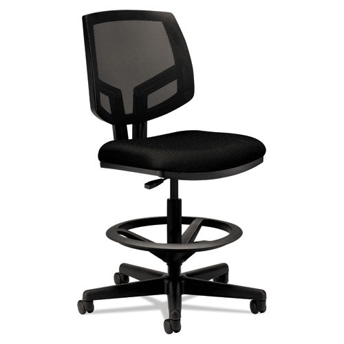 HON Volt Series Mesh Back Adjustable Task Stool, Supports Up to 275 lb, 22.88" to 32.38" Seat Height, Black H5715.GA10.T