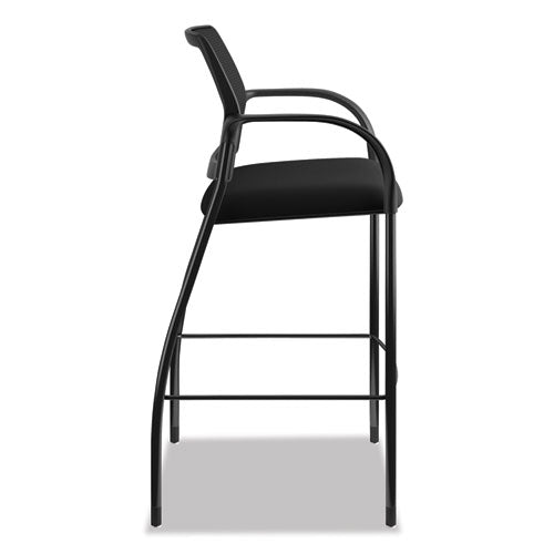 HON Ignition 2.0 Ilira-Stretch Mesh Back Cafe Height Stool, Supports Up to 300 lb, 31" Seat Height, Black HICS7.F.E.IM.CU10.T