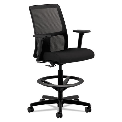 HON Ignition Series Mesh Low-Back Task Stool, Supports Up to 300 lb, 24" to 33" Seat Height, Black HITS5.A.H.M.CU10.T.SB