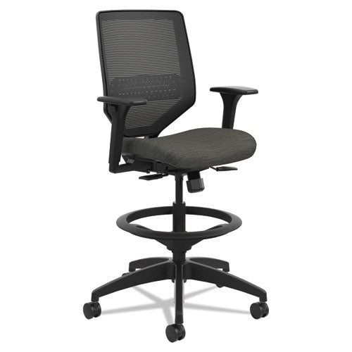 HON Solve Series Mesh Back Task Stool, Supports Up to 300 lb, 23" to 33" Seat Height, Ink Seat-Back, Black Base SVSM1ALC10T