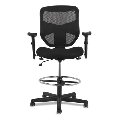 HON Prominent High-Back Task Stool, Supports Up to 250 lb, 21" to 28.1" Seat Height, Black HONVL539MM10