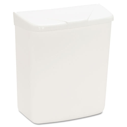 HOSPECO Wall Mount Sanitary Napkin Receptacle-ABS, PPC Plastic, 1 gal, White 250-201W