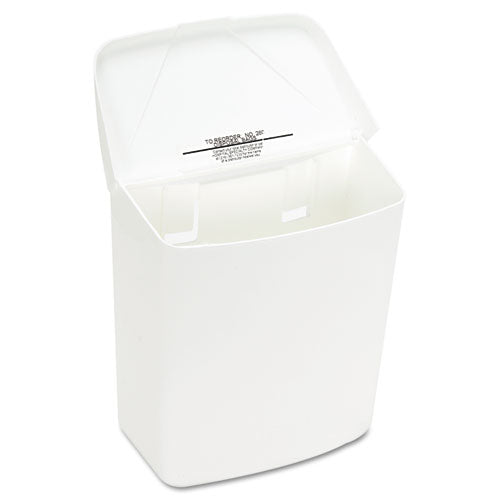 HOSPECO Wall Mount Sanitary Napkin Receptacle-ABS, PPC Plastic, 1 gal, White 250-201W